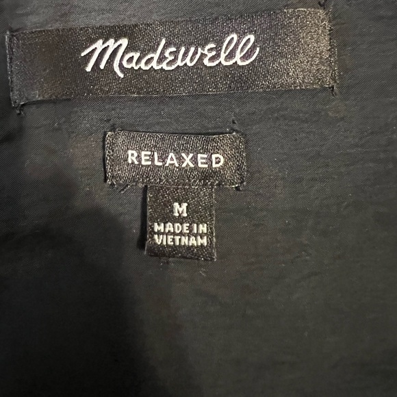 Madewell Black Notched Collar Ribbed Button Down - Picture 5 of 8